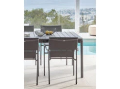 Aluminium Tuinstoel ZALTANA - Zwart Zwart -Lifetime || ESSENZA || Zuiver Winkel kave home zaltana 55149