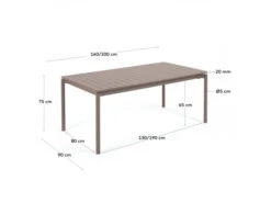 Uitschuifbare Aluminium Tuintafel ZALTANA - Bruin Bruin 17 Uitschuifbare Aluminium Tuintafel ZALTANA - Bruin Bruin -Lifetime || ESSENZA || Zuiver Winkel kave home zaltana 55167