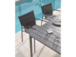 Uitschuifbare Aluminium Tuintafel ZALTANA - Zwart Zwart -Lifetime || ESSENZA || Zuiver Winkel kave home zaltana 55177