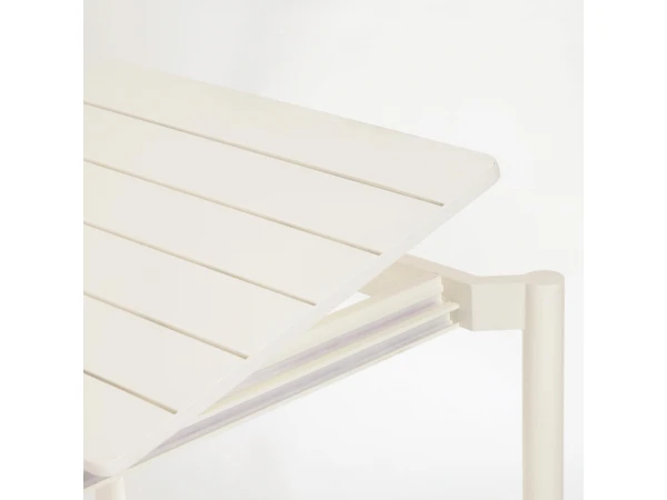 Uitschuifbare Aluminium Tuintafel ZALTANA - Wit Wit 12 Uitschuifbare Aluminium Tuintafel ZALTANA - Wit Wit - Afbeelding 10