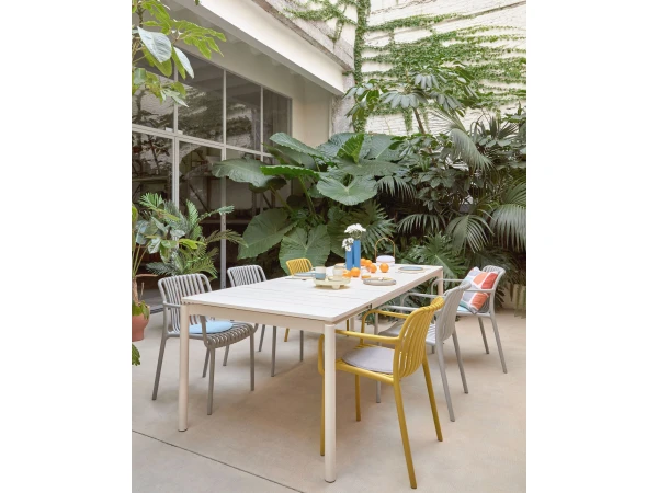 Uitschuifbare Aluminium Tuintafel ZALTANA - Wit Wit 8 Uitschuifbare Aluminium Tuintafel ZALTANA - Wit Wit - Afbeelding 6