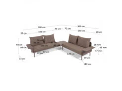 Loungeset Aluminium ZALTANA - Bruin Bruin -Lifetime || ESSENZA || Zuiver Winkel kave home zaltana 55245