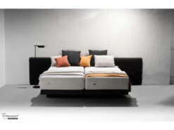 Boxspring SPARTA Incl. Matras, Hoofdbord En Kast Grijs