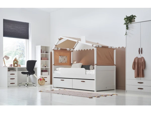 Bedlade 4212 Voor Onder Bedbank - Wit Wit 4 Bedlade 4212 Voor Onder Bedbank - Wit Wit - Afbeelding 2