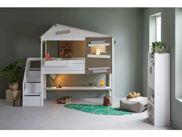 Lifetime Halfhoog Hutbed THE HIDEOUT - Whitewash Wit 3 Lifetime Halfhoog Hutbed THE HIDEOUT - Whitewash Wit