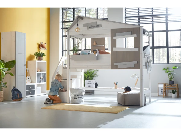 Lifetime Halfhoog Hutbed THE HIDEOUT - Whitewash Wit 5 Lifetime Halfhoog Hutbed THE HIDEOUT - Whitewash Wit - Afbeelding 3