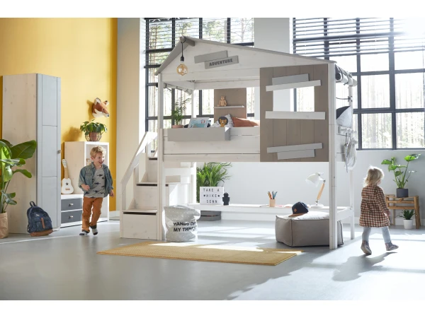 Lifetime Halfhoog Hutbed THE HIDEOUT - Whitewash Wit 6 Lifetime Halfhoog Hutbed THE HIDEOUT - Whitewash Wit - Afbeelding 4