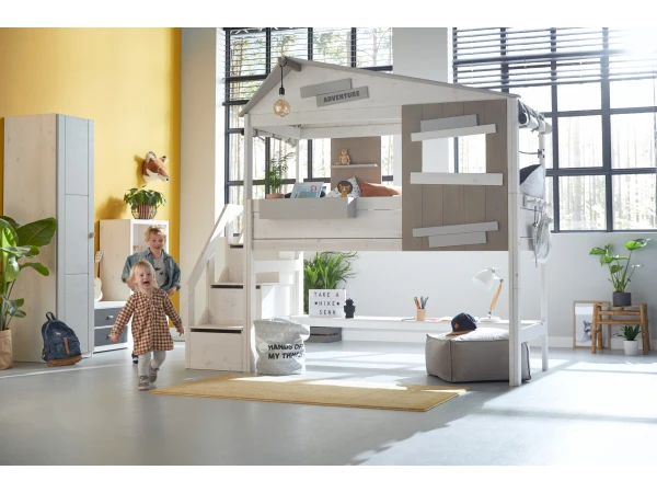 Lifetime Halfhoog Hutbed THE HIDEOUT - Whitewash Wit 7 Lifetime Halfhoog Hutbed THE HIDEOUT - Whitewash Wit - Afbeelding 5