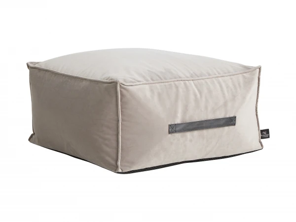 Poef LIFETIME - Grijs Velours Lichtgrijs 3 Poef LIFETIME - Grijs Velours Lichtgrijs