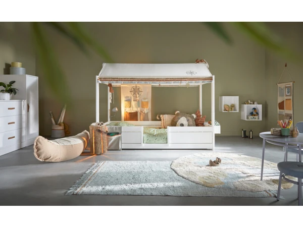 Lifetime 4-in-1 Bed Met Stoffen Dak CANOE - Wit Wit 3 Lifetime 4-in-1 Bed Met Stoffen Dak CANOE - Wit Wit