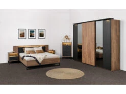 Schuifdeurkast JAIPUR - Old Teak + Elegant Black Hout -Lifetime || ESSENZA || Zuiver Winkel meubar jaipur 65694