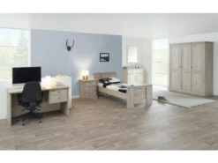 Kleerkast KENT 3 Deuren Met Spiegel - Licht Grijs Grijs -Lifetime || ESSENZA || Zuiver Winkel meubar kent 22707