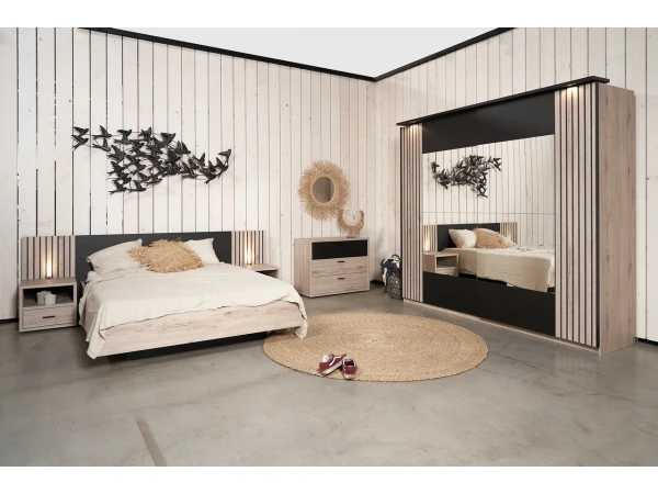 Schuifdeurkast LIMA - Lichtgrijs Eiken Grijs 20 Schuifdeurkast LIMA - Lichtgrijs Eiken Grijs - Afbeelding 18