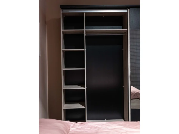 Schuifdeurkast LIMA - Lichtgrijs Eiken Grijs 8 Schuifdeurkast LIMA - Lichtgrijs Eiken Grijs - Afbeelding 6