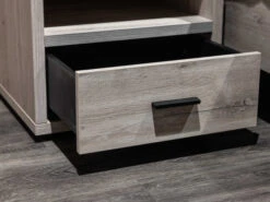 2-persoonbed Met 2 Nachttafels LIMA - Lichtgrijs Eiken Hout -Lifetime || ESSENZA || Zuiver Winkel meubar lima slaapkamer 70863