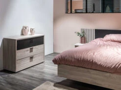 Commode LIMA - Lichtgrijs Eiken Hout -Lifetime || ESSENZA || Zuiver Winkel meubar lima slaapkamer 70884