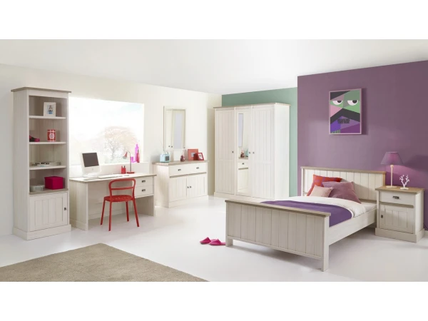 Boekenkast YORK - Lariks & Crystal Oak Beige Beige 4 Boekenkast YORK - Lariks & Crystal Oak Beige Beige - Afbeelding 2