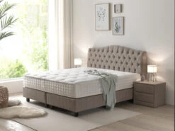 Boxspring GENT Incl. Matras - Solta 03 Bruin -Lifetime || ESSENZA || Zuiver Winkel molti gent 64814