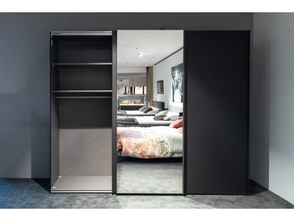 Kleerkast SAVENA Met Spiegel - Basalt Grijs Grijs 7 Kleerkast SAVENA Met Spiegel - Basalt Grijs Grijs - Afbeelding 5