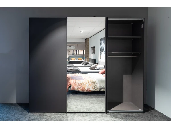 Kleerkast SAVENA Met Spiegel - Basalt Grijs Grijs 8 Kleerkast SAVENA Met Spiegel - Basalt Grijs Grijs - Afbeelding 6