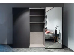 Kleerkast SAVENA Met Spiegel - Basalt Grijs Grijs 20 Kleerkast SAVENA Met Spiegel - Basalt Grijs Grijs -Lifetime || ESSENZA || Zuiver Winkel nolte savena 51102