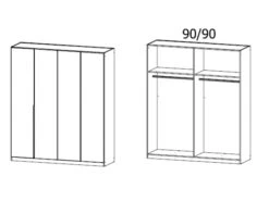 Kast Kleerkast ALABAMA - Sonoma Eik Hout -Lifetime || ESSENZA || Zuiver Winkel rauch alabama 21184