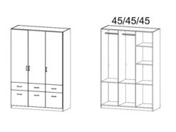 Kast Kleerkast BREMEN - Sonoma Eik Hout -Lifetime || ESSENZA || Zuiver Winkel rauch bremen 20797