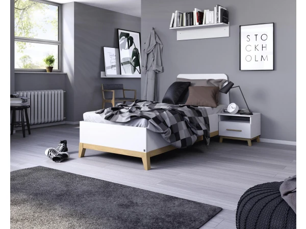 Jeugd Slaapkamer CARLSSON Wit 6 Jeugd Slaapkamer CARLSSON Wit - Afbeelding 4