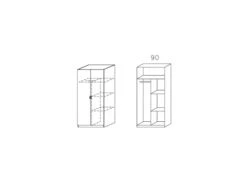 2-Deurskast - Sonoma Eik Hout -Lifetime || ESSENZA || Zuiver Winkel rauch case 22404