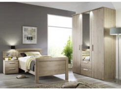 Bed EVELYN - Jackson Hickory Hout -Lifetime || ESSENZA || Zuiver Winkel rauch evelyn 47018