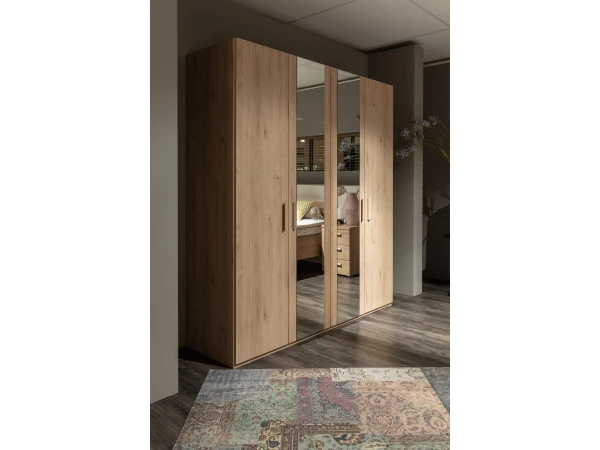 Kleerkast EVELYN - Jackson Hickory Hout 4 Kleerkast EVELYN - Jackson Hickory Hout - Afbeelding 2