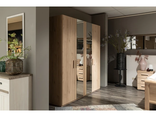 Kleerkast EVELYN - Jackson Hickory Hout 5 Kleerkast EVELYN - Jackson Hickory Hout - Afbeelding 3