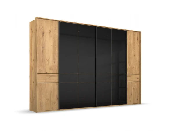 Schuifdeurkast MIRELA - Hout/Glas Hout 3 Schuifdeurkast MIRELA - Hout/Glas Hout