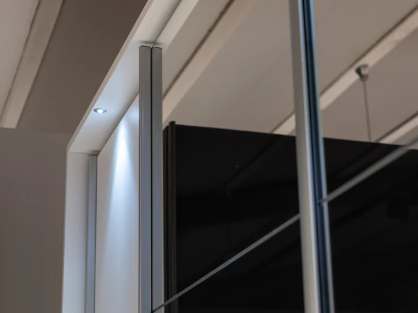 Kleerkast SYNCRONO Met Spiegel - Wit Wit 6 Kleerkast SYNCRONO Met Spiegel - Wit Wit - Afbeelding 4