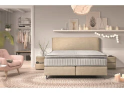 Boxspring BE-RELAX Incl. Matras En Topper - Beige Beige