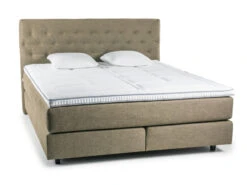 Boxspring BE-RELAX Met Matras En Topper - Mosgroen Groen