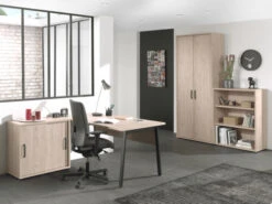 Boekenkast BIZZY - Eik/zwart Hout -Lifetime || ESSENZA || Zuiver Winkel richter design bizzy 38854