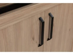 Hoge Kast BIZZY Met 2 Glasdeuren - Eik/zwart Hout -Lifetime || ESSENZA || Zuiver Winkel richter design bizzy 38899