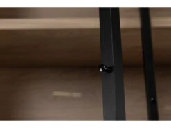 Hoge Kast BIZZY Met 2 Glasdeuren - Eik/zwart Hout -Lifetime || ESSENZA || Zuiver Winkel richter design bizzy 38902