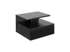 Zwevend Nachtkastje ASHLAN - Zwart Zwart