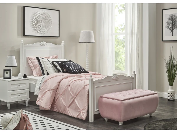 Poef BIANCA - Roze Roze 8 Poef BIANCA - Roze Roze - Afbeelding 6