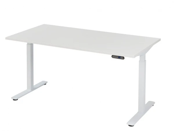 Bureau Verstelbaar In Hoogte - Wit Wit 4 Bureau Verstelbaar In Hoogte - Wit Wit - Afbeelding 2