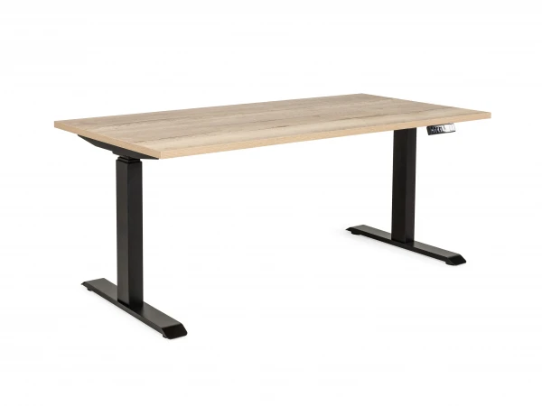 Zit/sta Bureau Elektrisch BUDGET - Eik/zwart Hout 3 Zit/sta Bureau Elektrisch BUDGET - Eik/zwart Hout