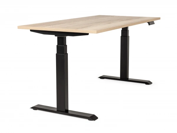 Zit/sta Bureau Elektrisch BUDGET - Eik/zwart Hout 5 Zit/sta Bureau Elektrisch BUDGET - Eik/zwart Hout - Afbeelding 3