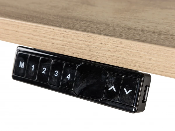 Zit/sta Bureau Elektrisch BUDGET - Eik/zwart Hout 4 Zit/sta Bureau Elektrisch BUDGET - Eik/zwart Hout - Afbeelding 2