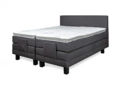Elektrische Boxspring DELUXE - Woven Antraciet Grijs