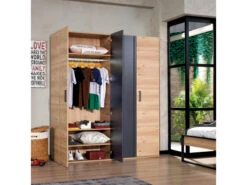 4-deurs Kleerkast IRONY - Blank Eik -Lifetime || ESSENZA || Zuiver Winkel richter young design irony 50362