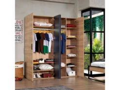 4-deurs Kleerkast IRONY - Blank Eik -Lifetime || ESSENZA || Zuiver Winkel richter young design irony 50363