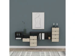 Hangkastje JOLIET - Zwart/hout Hout -Lifetime || ESSENZA || Zuiver Winkel richter young design joliet 41150