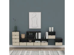 Hangkastje JOLIET - Zwart/hout Hout -Lifetime || ESSENZA || Zuiver Winkel richter young design joliet 41151